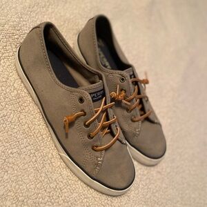 Sperry Women's Gray Top siders canvas shoes